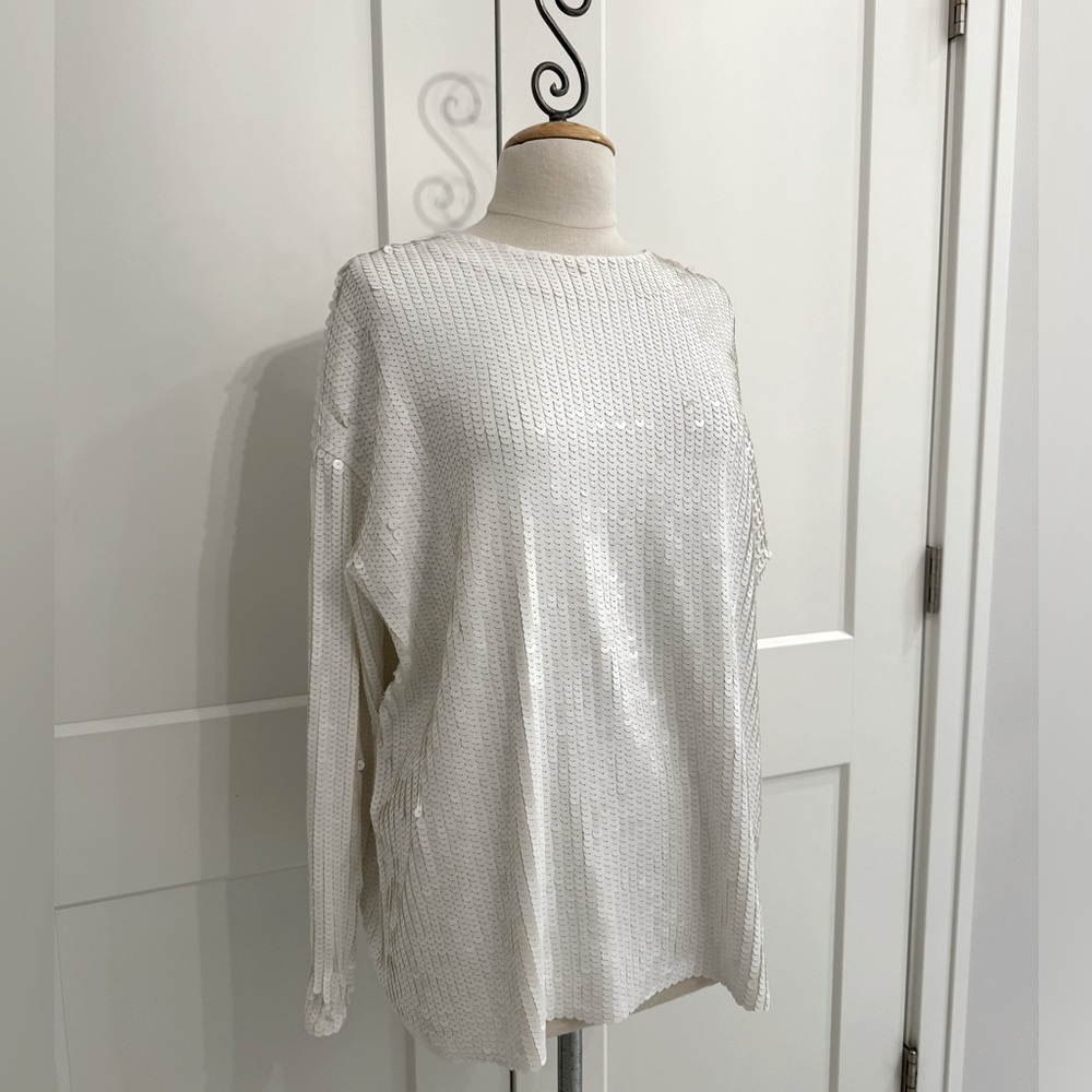 NWT Zara The Knitwear Collection Sequin Tunic Top